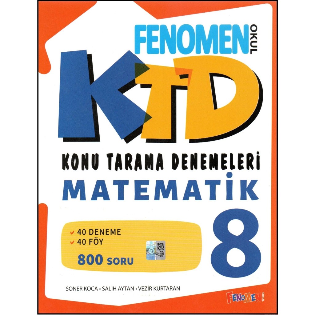 Fenomen 8. Sınıf Matematik Konu Tarama Denemeleri Kaynak Kitapları Fiyatı