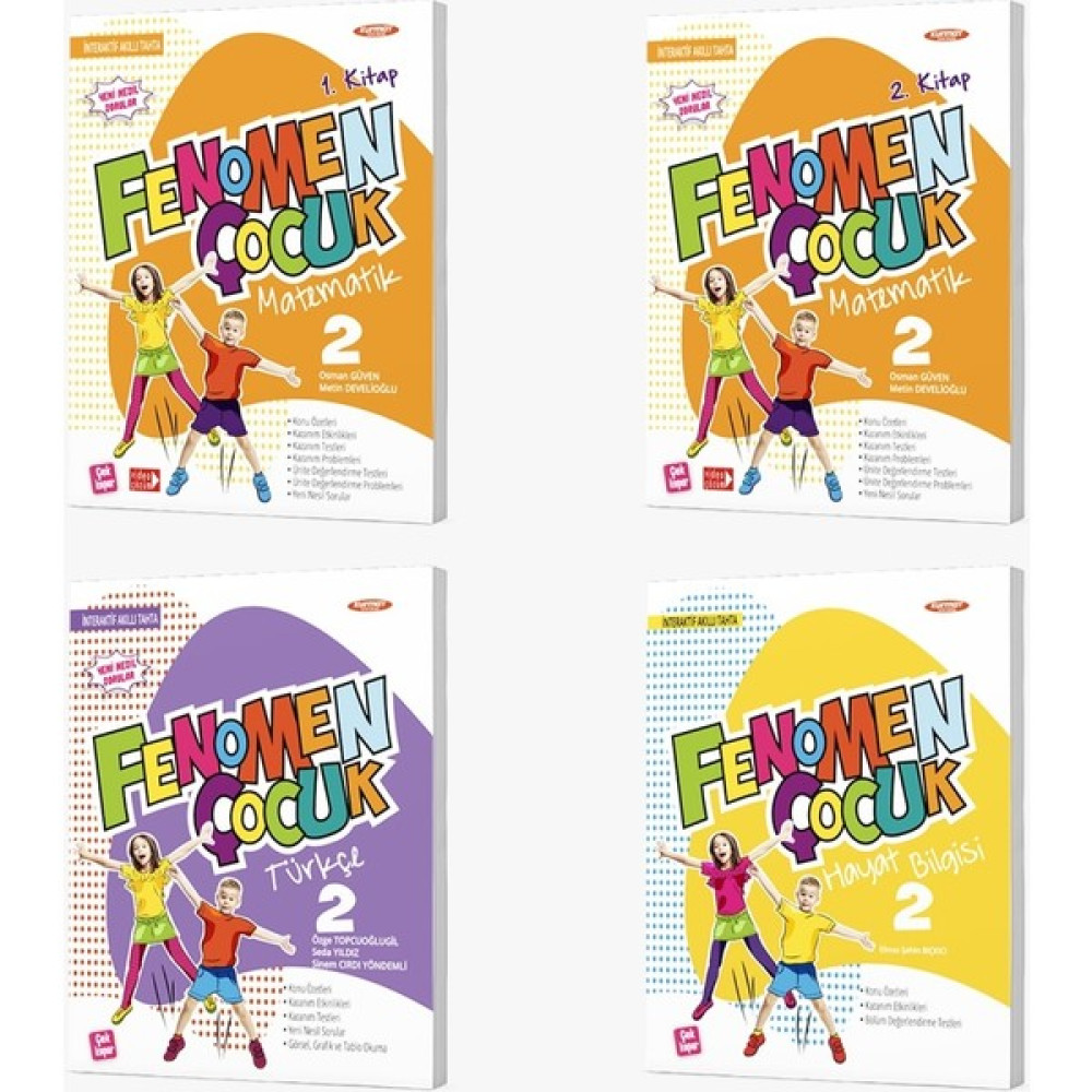 Fenomen Çocuk Yayınları Fenomen Çocuk 2. Sınıf Türkçe Matematik Hayat Bilgisi Seti 4 Kitap 2023 Kaynak Kitapları Fiyatı
