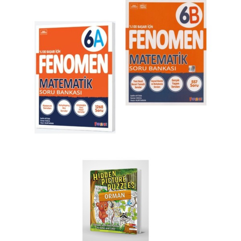 Fenomen Okul Yayınları 2024 Matematik 6A & 6B Soru Bankası 2 Kitap Matematik Fiyatı