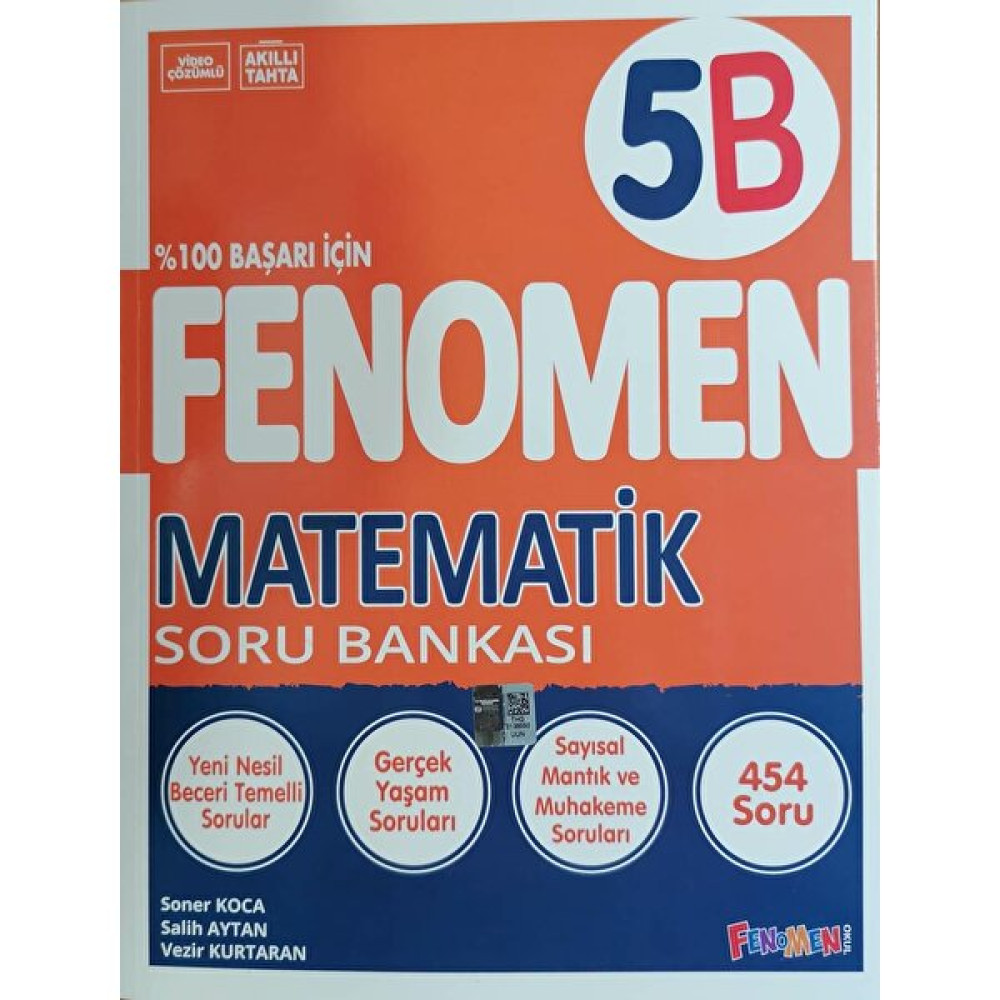 Fenomen Okul Yayınları Fenomen 5.sınıf Yeni Matematik - B - Soru Bankası - Gama Fenomen Tüm Dersler Fiyatı