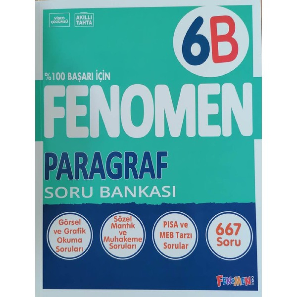 Fenomen Okul Yayınları Fenomen 6.sınıf Yeni Paragraf - B - Soru Bankası - Gama Fenomen Tüm Dersler Fiyatı