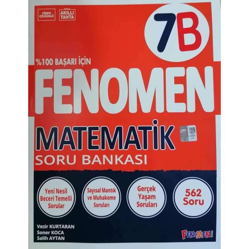 Fenomen Okul Yayınları Fenomen 7.sınıf Yeni Matematik - B - Soru Bankası - Gama Fenomen Tüm Dersler Fiyatı