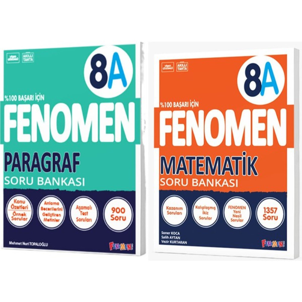 Fenomen Okul Yayınları Fenomen Yayınları 2024 8. Sınıf Lgs Paragraf ve Lgs Matematik A Soru Bankası Seti Kaynak Kitapları Fiyatı