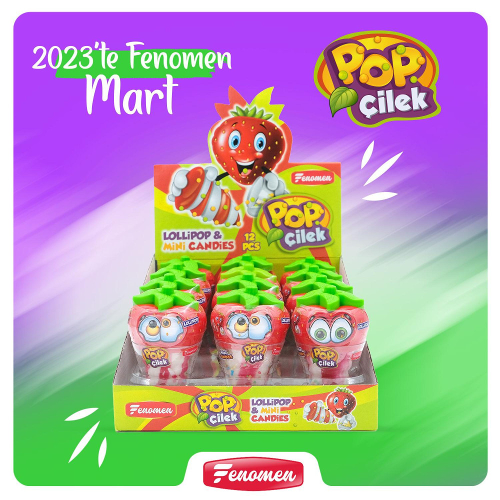 Fenomen Pop Çilek Şeker Şekerleme Sakız Fiyatı