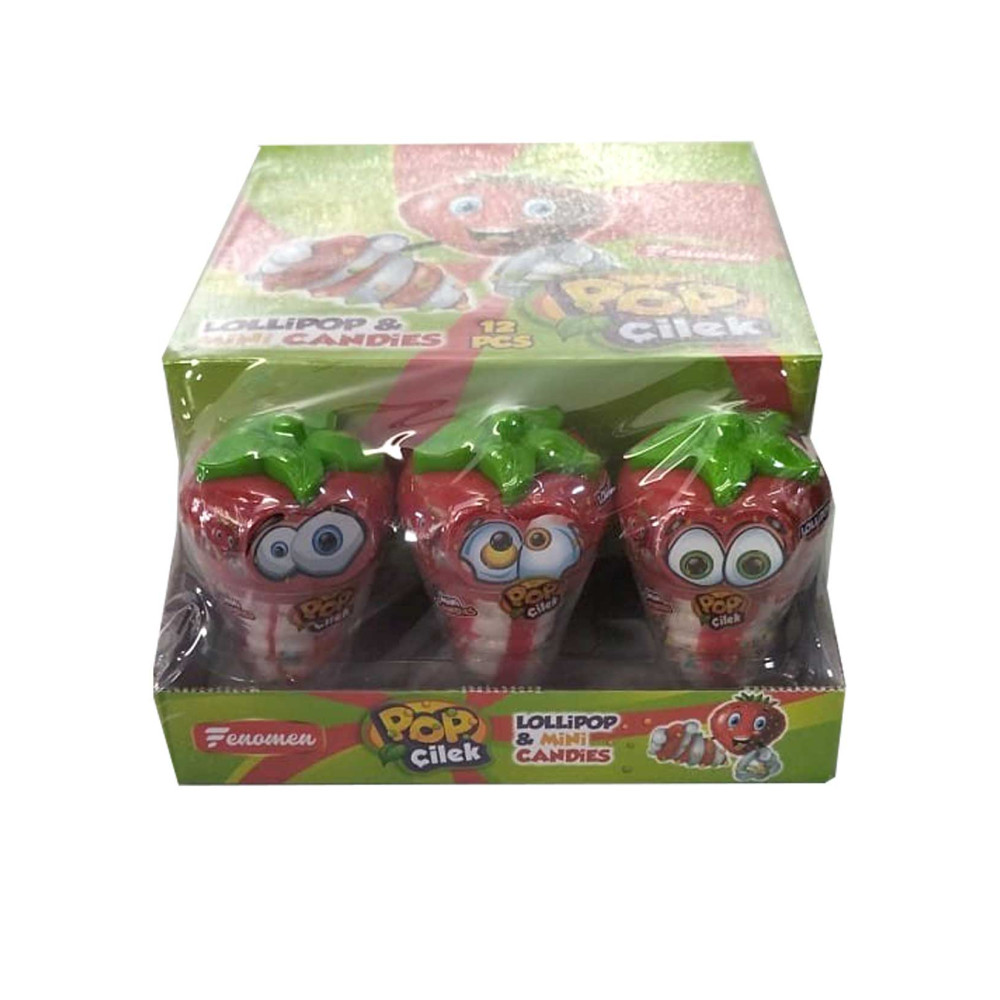 Fenomen Straw Berry Lolipop 27 gr 12'li Şekerleme Sakız Fiyatı