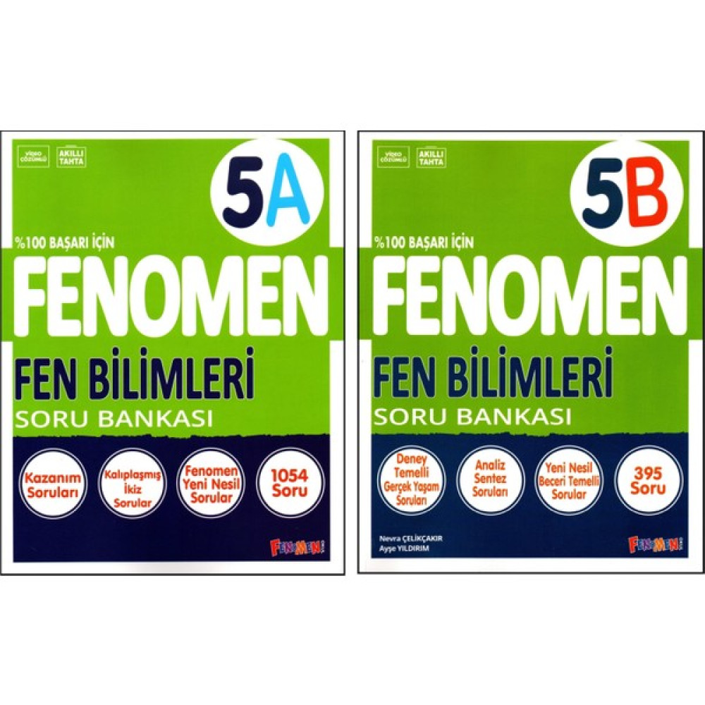 Fenomen Yayıncılık 5. Sınıf Fen Bilimleri Soru Bankası 5A - 5B 2 Kitap Fen - Bilişim ve Teknoloji Fiyatı