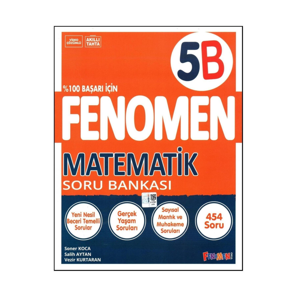 Fenomen Yayıncılık Fenomen 5. Sınıf Matematik Soru Bankası (B) Yardımcı Kitaplar Fiyatı