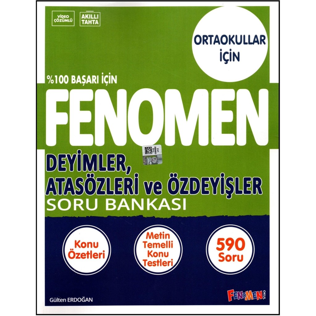 Fenomen Yayıncılık Fenomen 5,6,7 ve 8. Sınıf Deyimler, Atasözleri ve Özdeyişler Soru Bankası Türkçe Fiyatı