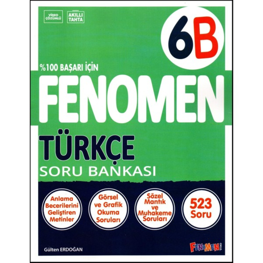 Fenomen Yayıncılık Fenomen 6. Sınıf Türkçe Soru Bankası (B) Türkçe Fiyatı
