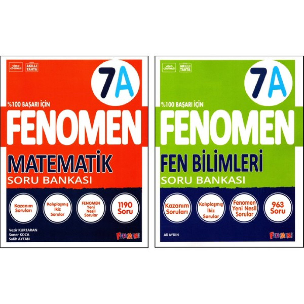 Fenomen Yayıncılık Fenomen 7. Sınıf Matematik (A)+Fen Bilimleri (A) Kitabı 2 Kitap Matematik Fiyatı
