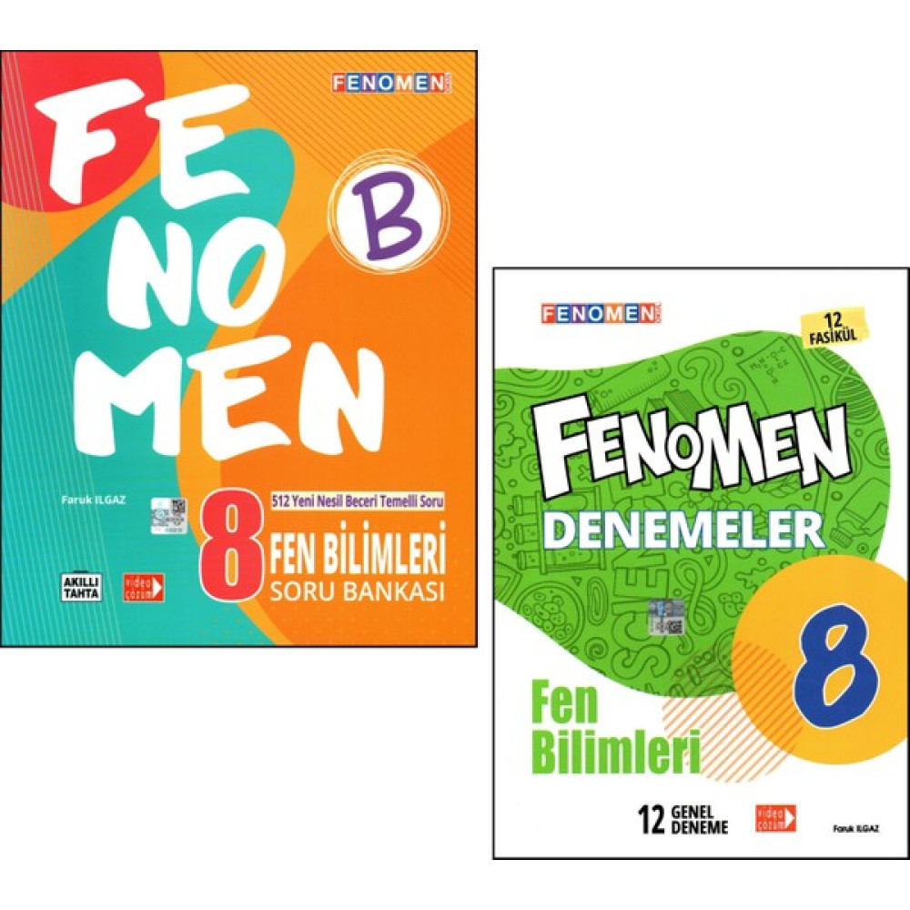 Fenomen Yayıncılık Fenomen 8. Sınıf Fen Bilimleri Soru Bankası + Deneme 2 Kitap Fen - Bilişim ve Teknoloji Fiyatı