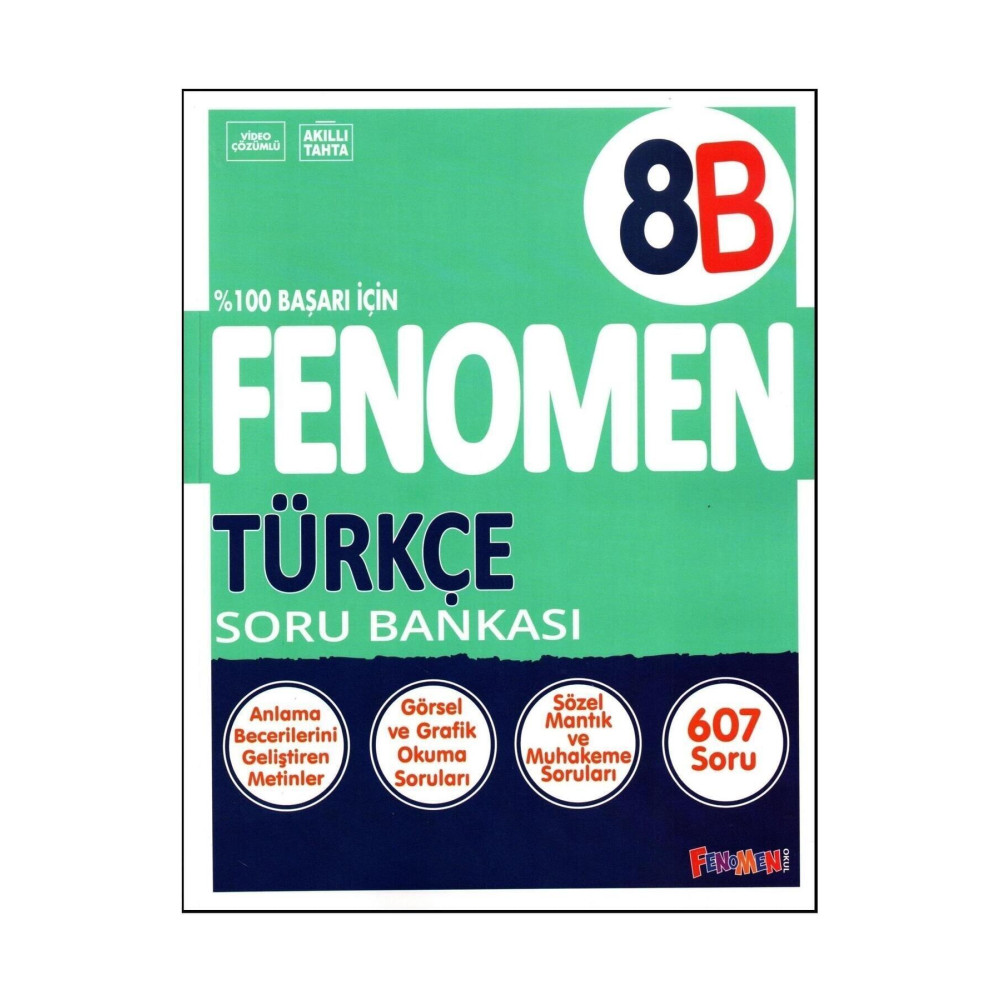 Fenomen Yayıncılık Fenomen 8. Sınıf LGS Türkçe Soru Bankası (B) Yardımcı Kitaplar Fiyatı
