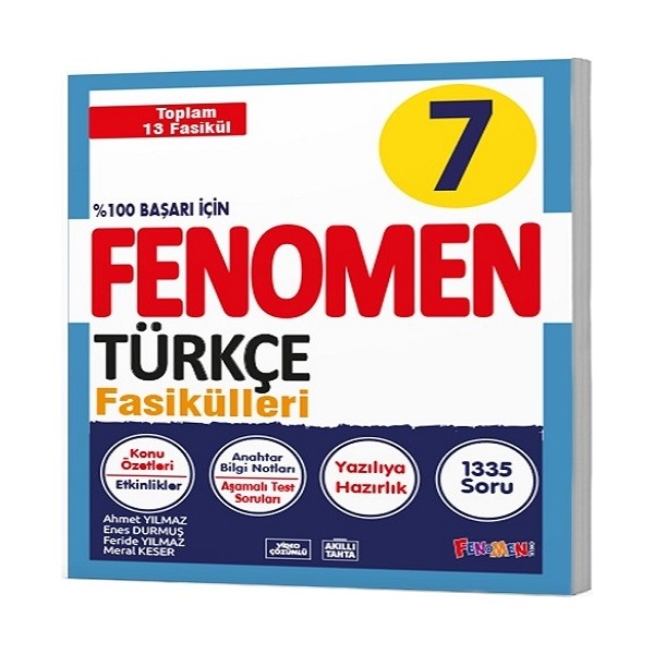 Fenomen Yayıncılık Fenomen Yayınları 7. Sınıf Türkçe Fasikül Seti 2024 Eğitim İçin Hazırlanmış 13 Fasikül Kaynak Kitapları Fiyatı