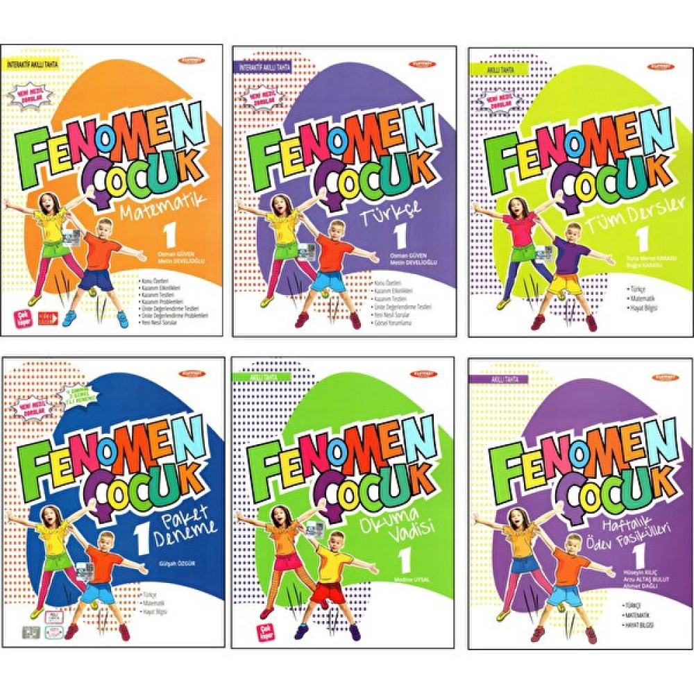 Fenomen Yayınları 1. Sınıf Tam Set 6 Kitap Tüm Dersler Fiyatı