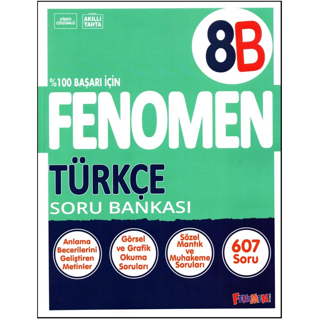 Fenomen Yayınları 8. Sınıf LGS Türkçe (B) Soru Bankası Türkçe Fiyatı