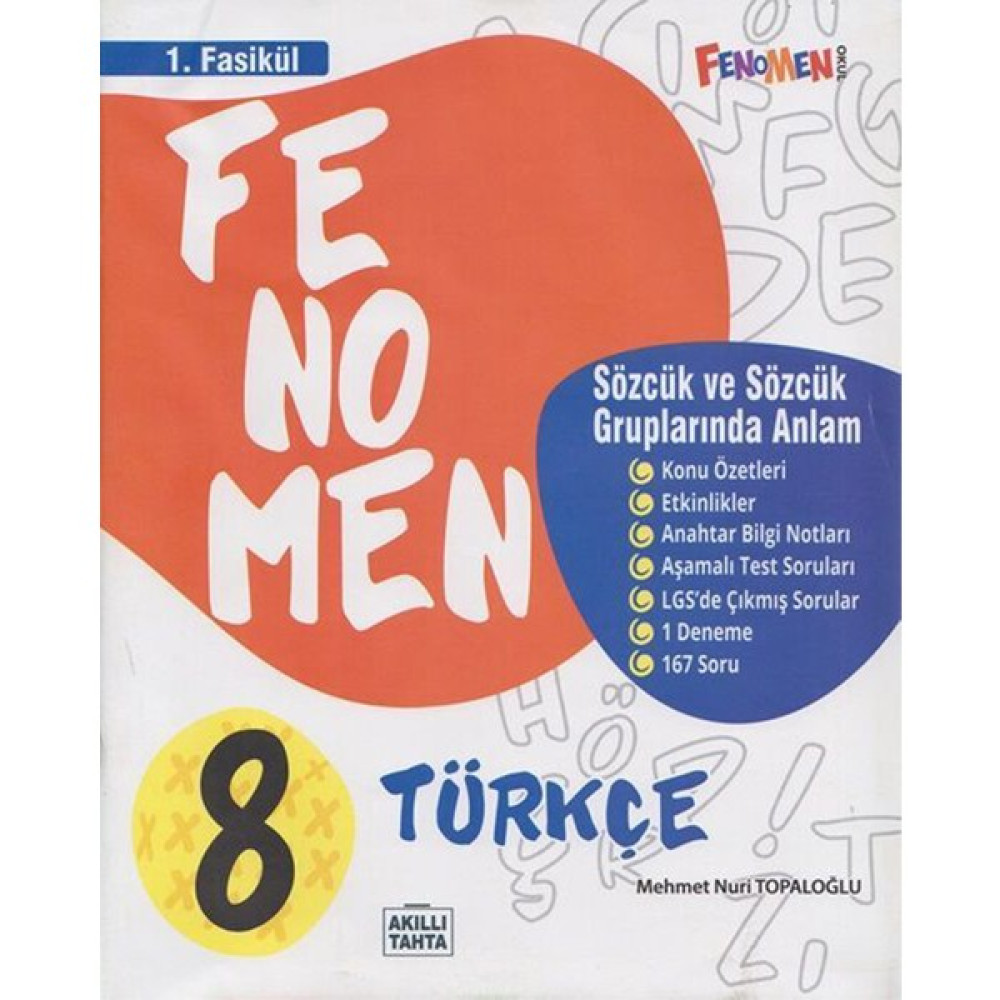 Fenomen Yayınları 8. Sınıf Türkçe 1. Fasikül Sözcük ve Sözcük Gruplarında Anlam 2023 Ders Sınav Kitapları Fiyatı