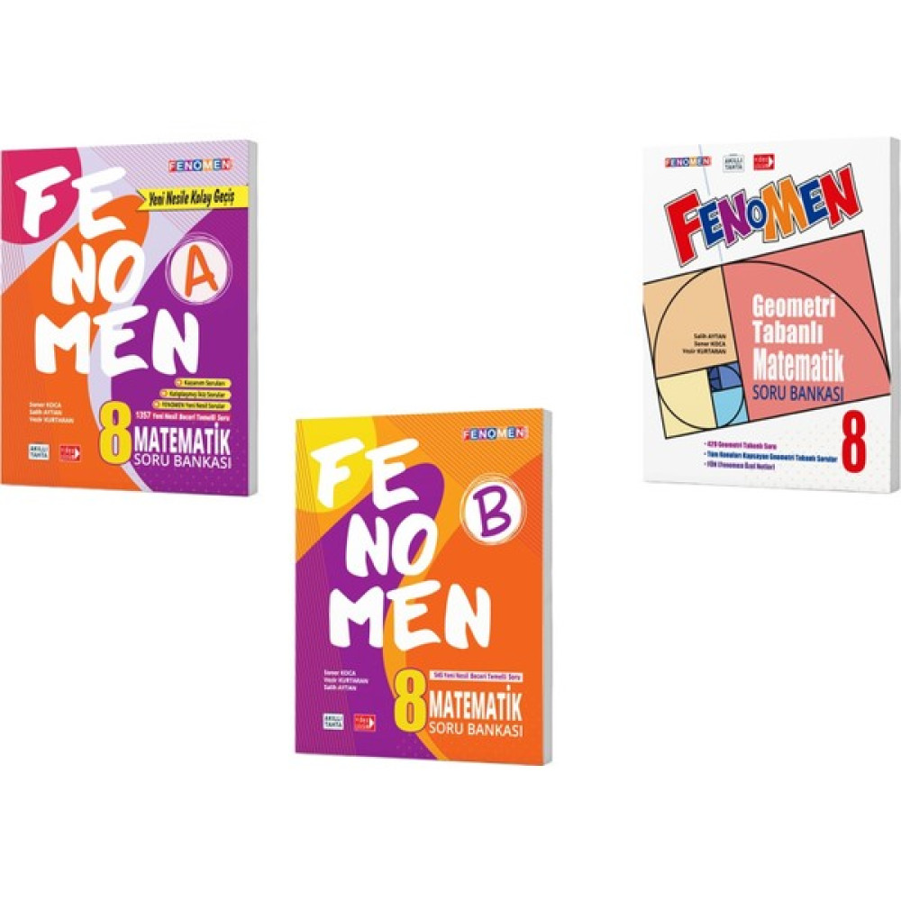 Fenomen Yayınları Fenomen Okul 8. Sınıf Lgs Matematik + Geometri Soru Seti 3 Kitap 2023 Ders Sınav Kitapları Fiyatı