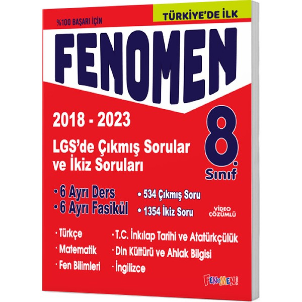 Fenomen Yayınları LGS Çıkmış Sorular ve İkiz Soruları Seti 6 Kitap Tüm Dersler Fiyatı