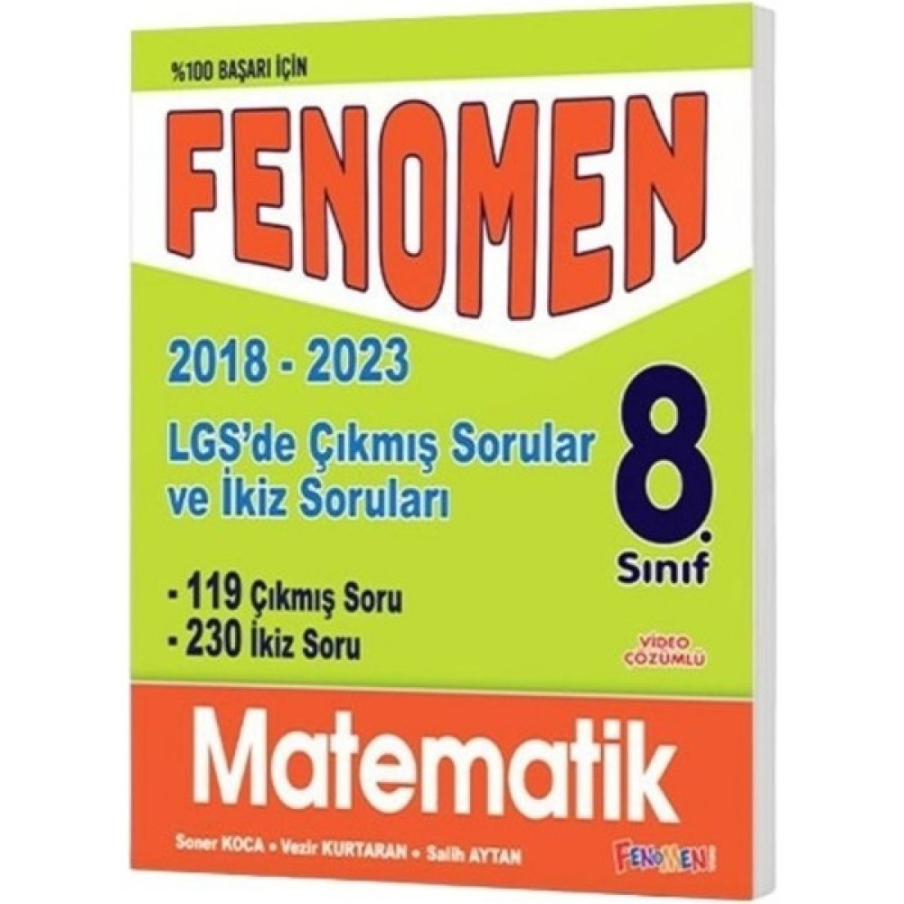 Fenomen Yayınları LGS Matematik Çıkmıs Sorular ve İkiz Soruları 2018 - 2023 Ders Sınav Kitapları Fiyatı