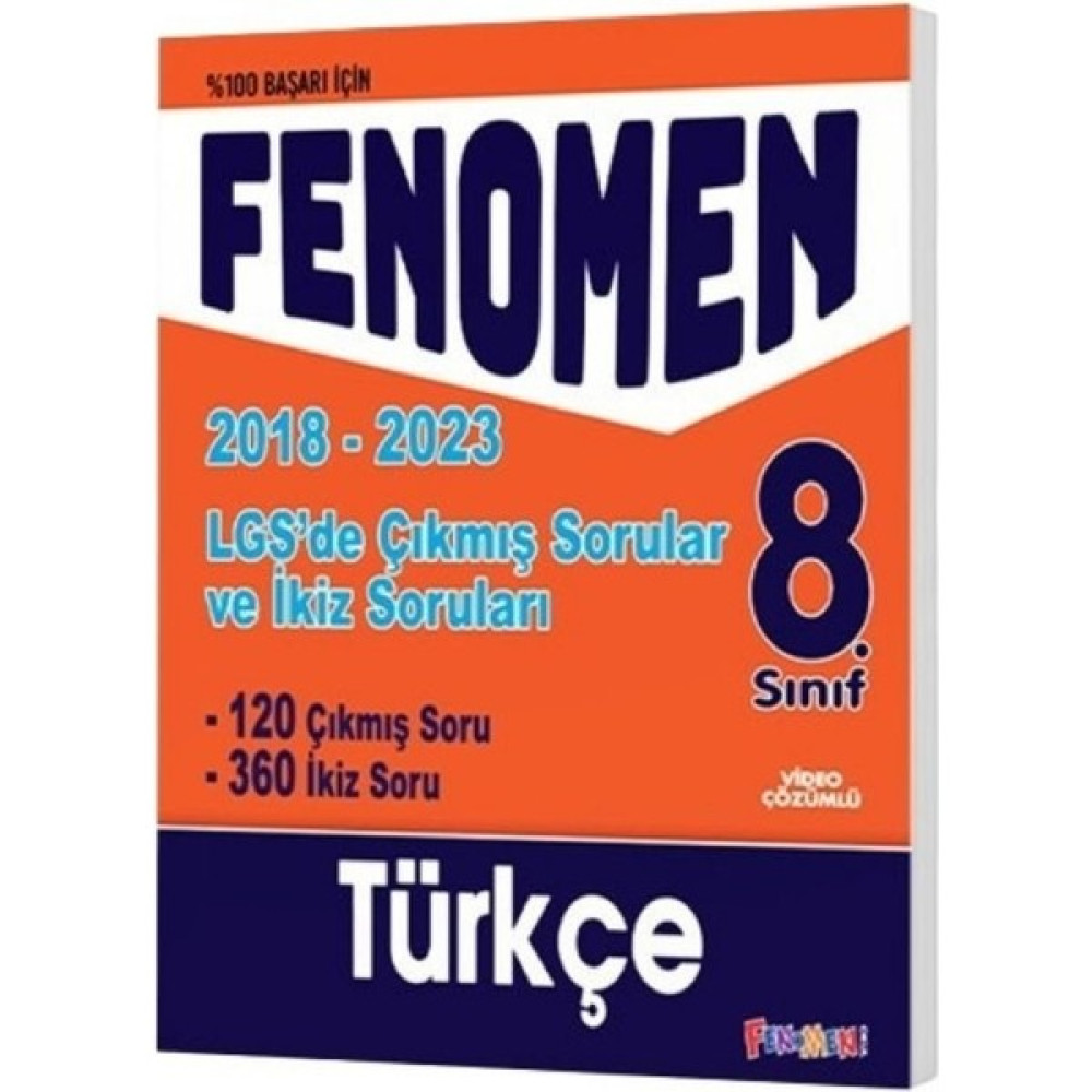 Fenomen Yayınları LGS Türkçe Çıkmıs Sorular ve İkiz Soruları 2018 - 2023 Ders Sınav Kitapları Fiyatı