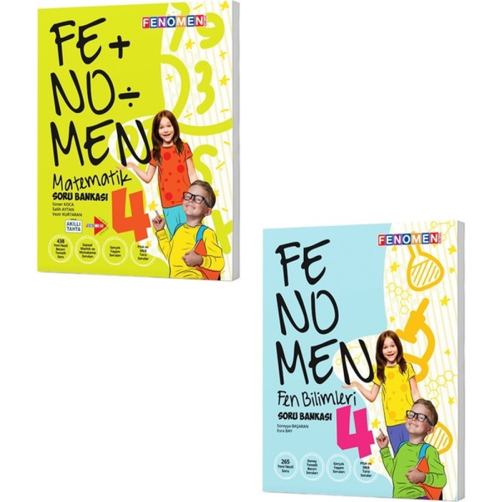 Fenomen Yayınları Okul 4. Sınıf Matematik - Fen Bilimleri Soru Seti 2 Kitap Kaynak Kitapları Fiyatı