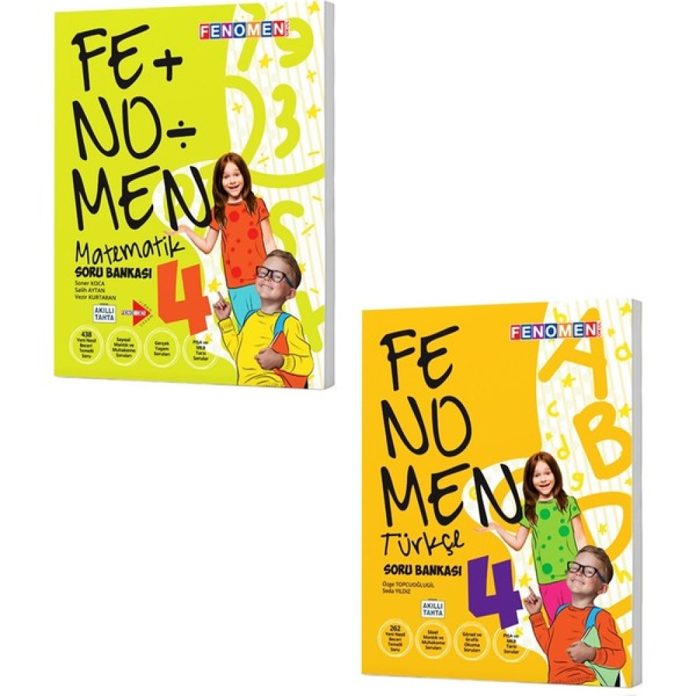 Fenomen Yayınları Okul 4. Sınıf Matematik - Türkçe Soru Seti 2 Kitap Kaynak Kitapları Fiyatı