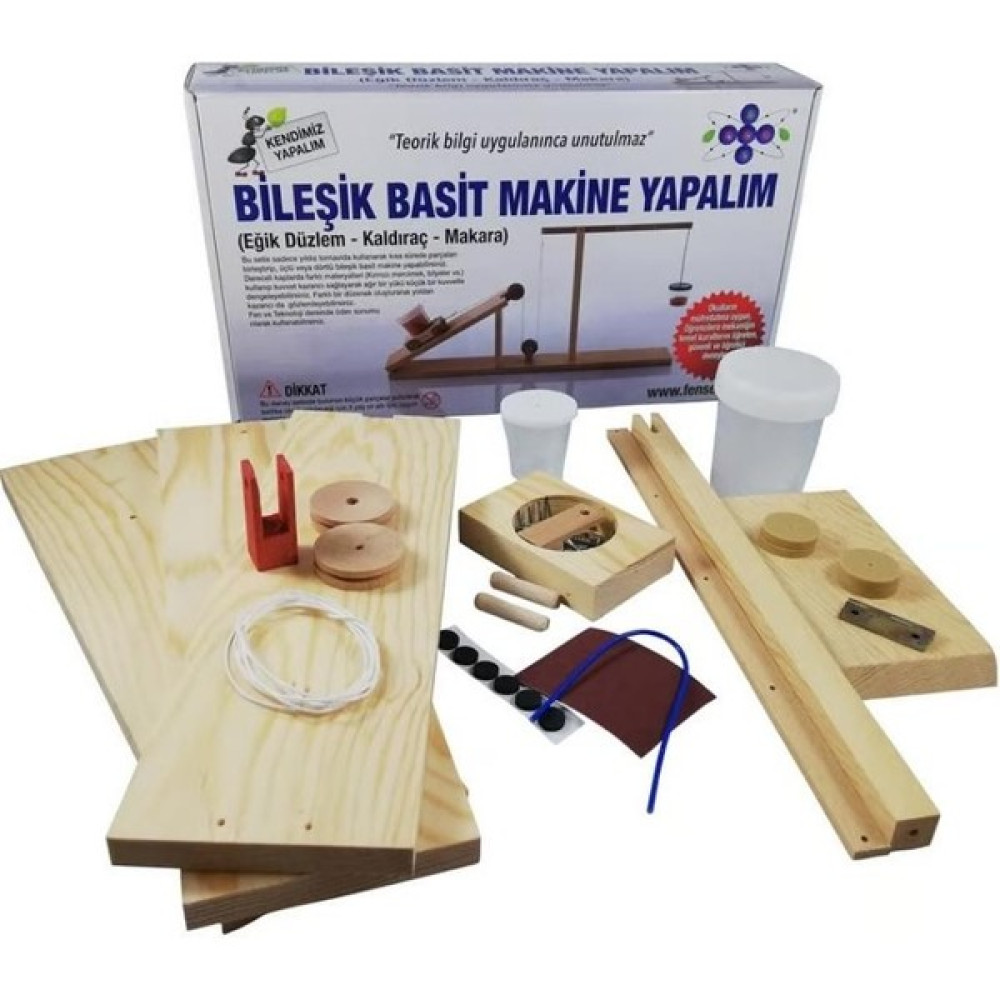 Fenset Bileşik Basit Makine Yapalım Fizik Deney Seti Okul Malzemeleri Fiyatı