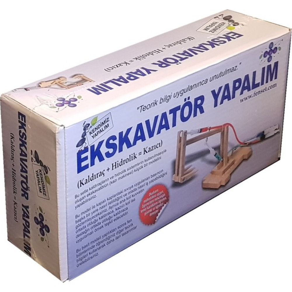 Fenset Ekskavatör Yapalım Hidrolik Kaldıraç Sıvı Basıncı Deney Seti Eğitici Oyuncak Fiyatı