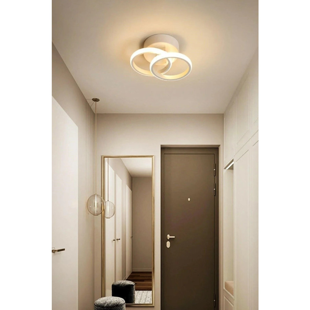Fer Avize Lily Modern Tasarım Beyaz Renk Salon Mutfak Hol Beyaz Led 2 Li Avize Avize Fiyatı