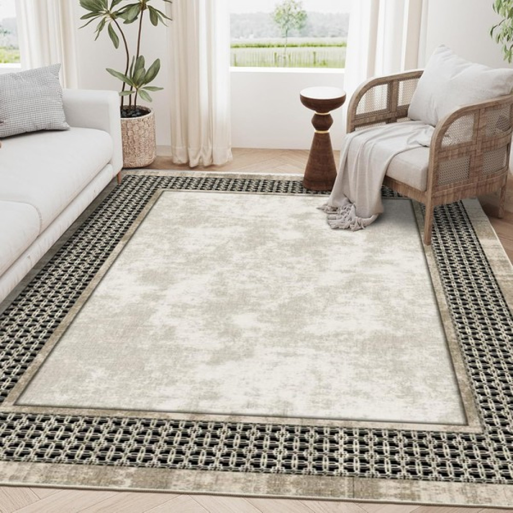 Fera Halı Makinede Yıkanabilir Kaymaz Taban Leke Tutmaz Mutfak Halısı Salon Halısı ve Yolluk - 80 x 50 cm - Kemik Salon Halısı Fiyatı
