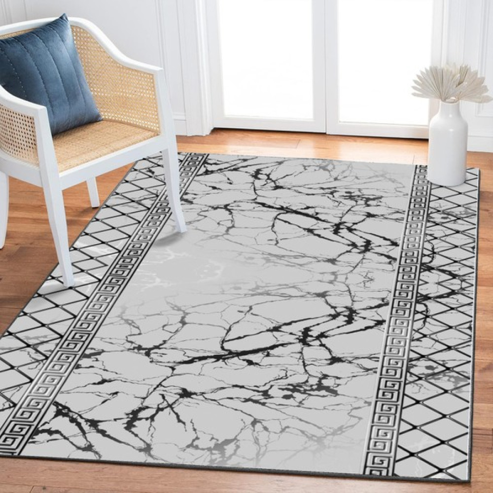 Fera Halı Makinede Yıkanabilir Kaymaz Taban Leke Tutmaz Mutfak Halısı Salon Halısı ve Yolluk - 80 x 700 cm - Gri - Antrasit Salon Halısı Fiyatı