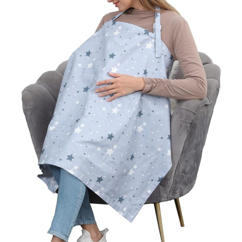 Ferdys Emzirme Önlüğü, Çok Amaçlı Emzirme Örtüsü, Puset - 80 x 120 cm - Açık Mavi Hamilelik ve Emzirme Fiyatı