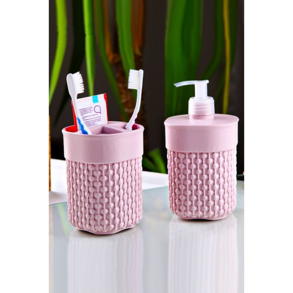 Ferhome Banyo Seti 2’li Set Sıvı Sabunluk Diş Fırçalık - Pembe Sabunluk Fiyatı