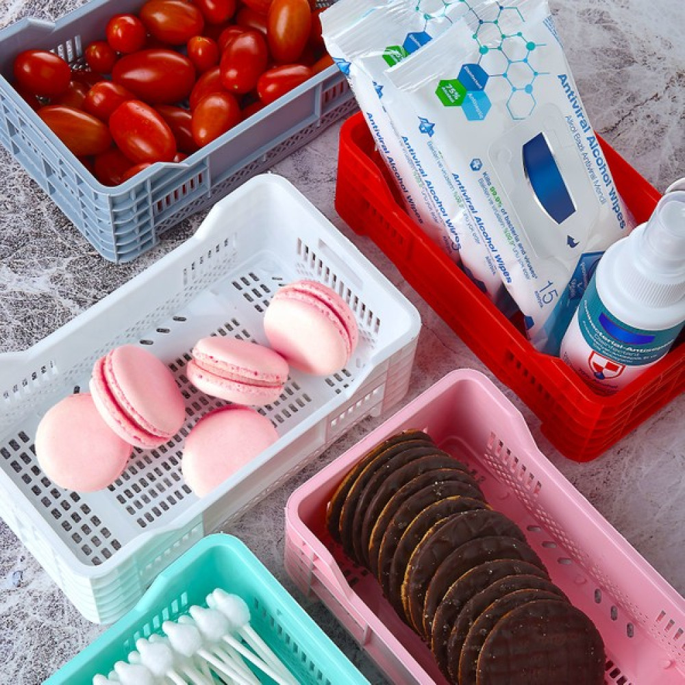 Ferhome Çok Amaçlı Mini Plastik Kasa Sepet 4’lü Set Dekoratif Mini Plastik Kasa Sepet Saklama Kutusu Eşya Saklama Kutusu Fiyatı