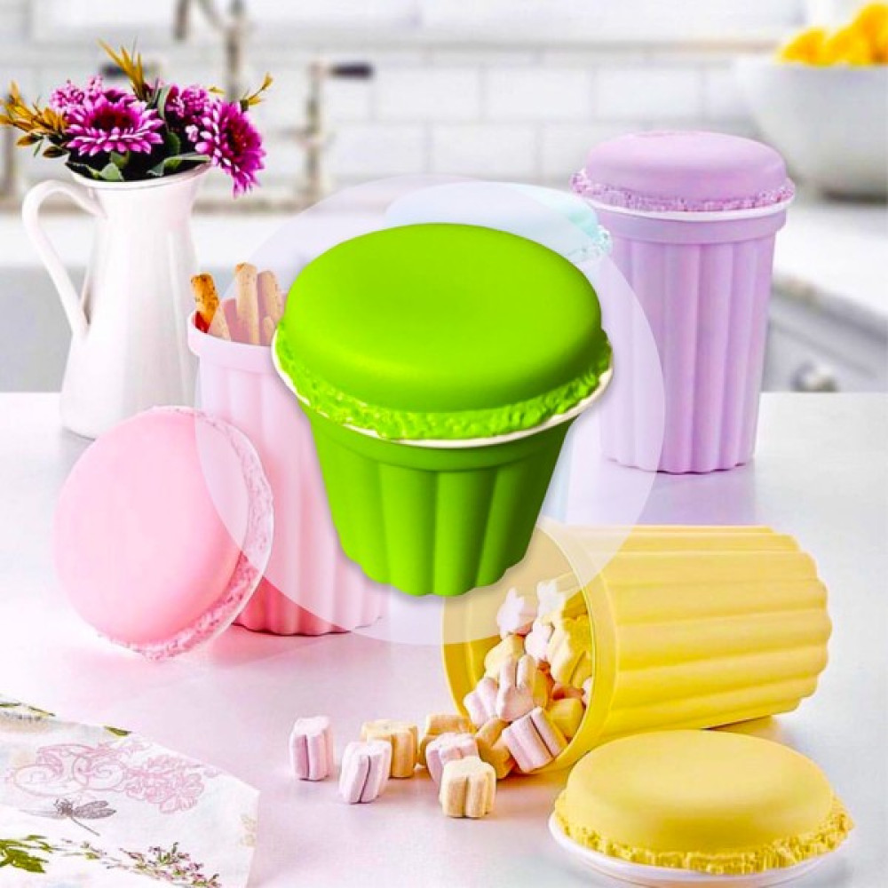 Ferhome Makaron Erzak Kabı 900 ml Gıda Saklama Kutusu Baharatlık - Yeşil Saklama Kapları Fiyatı
