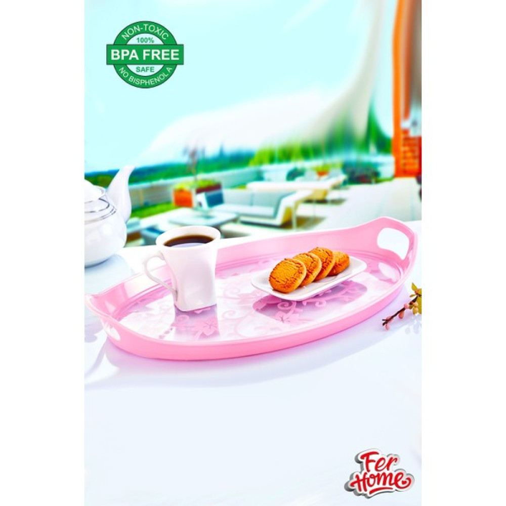 Ferhome Tepsi Çay Kahvaltı Servis Tepsisi Büyük Boy Dekoratif Sunum Nişan Söz Servis Tepsisi Fiyatı