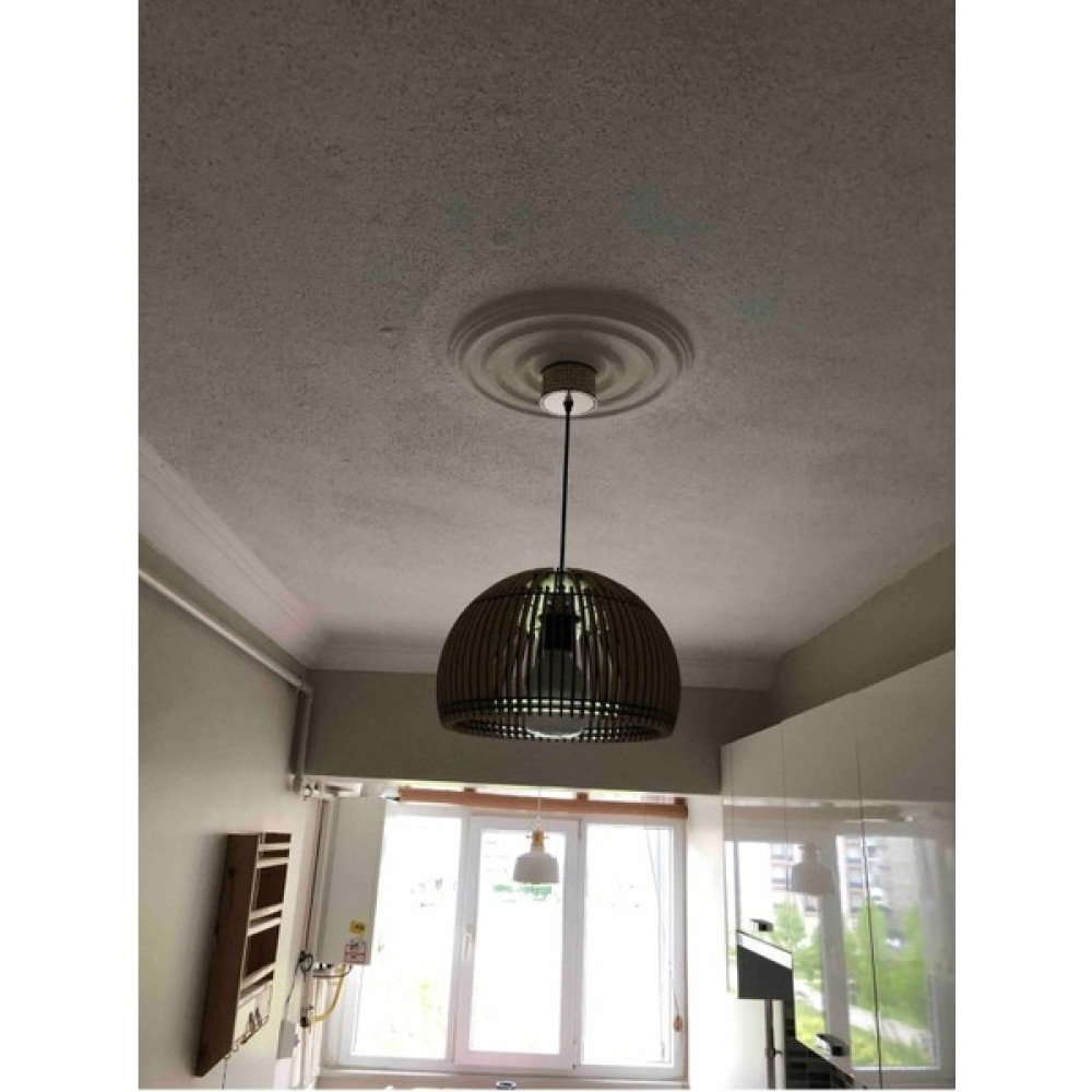 Ferisa Home 42 cm Ahşap Bohem Modern Salon Cafe Yatak Odası Avizesi Isme Özel Hazırlanan Ahşap Kutu Hediyelidir - 1'li Avize Fiyatı
