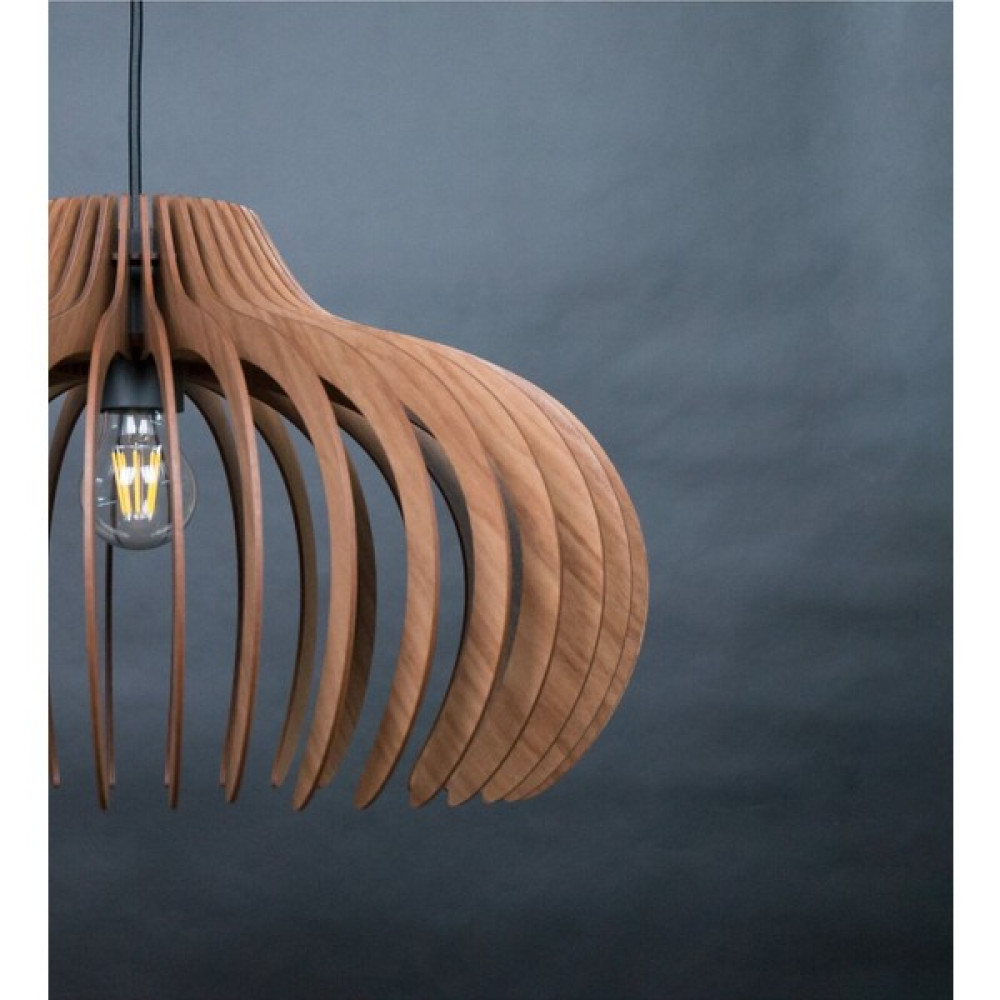 Ferisa Home 55 cm Rustik Retro Sarkıt Ahşap Büyük Vintage Salon Mutfak Avizesi - 1'li - Ceviz Avize Fiyatı