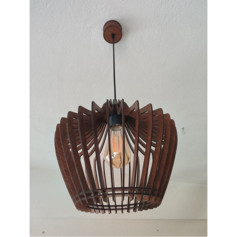 Ferisa Home Ahşap Rustik Banyo Mutfak Vintage Salon Avizesi Isme Özel Hazırlanan Ahşap Kutu Hediyelidir - 1'li - Ceviz Avize Fiyatı