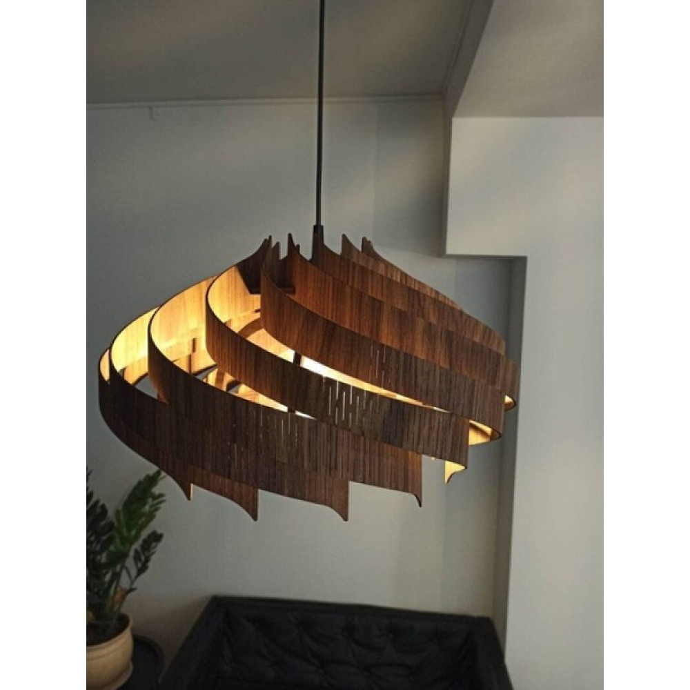 Ferisa Home Bohem Büyük Sarkıt Avize 50 cm - Ceviz Avize Fiyatı
