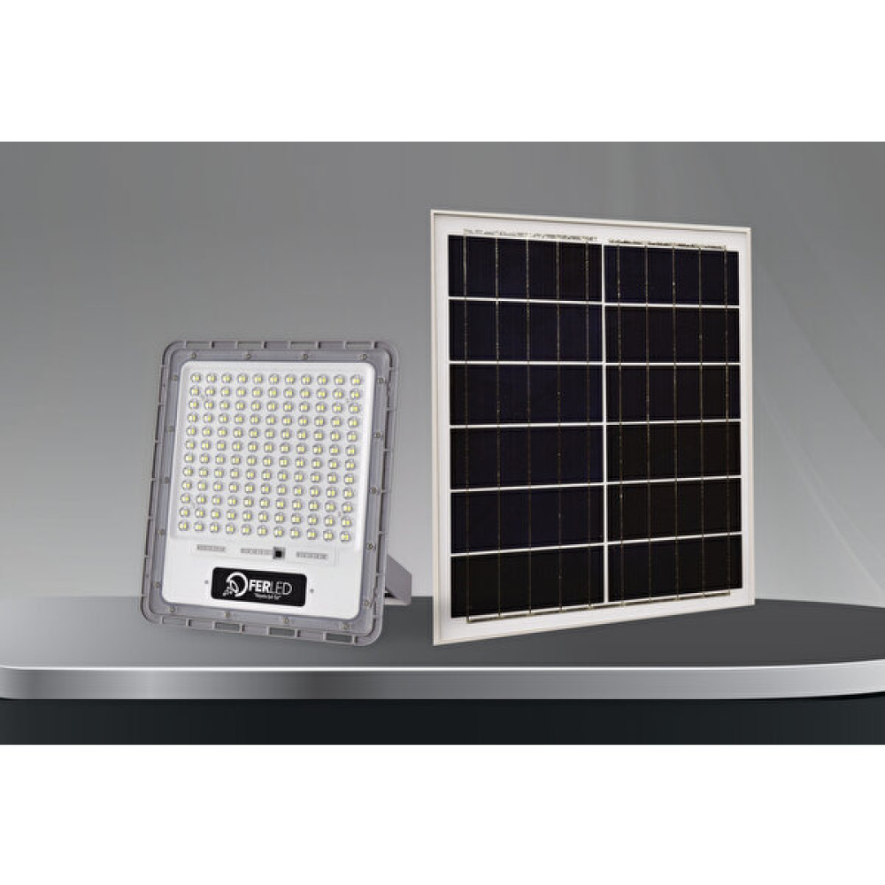 Ferled 100W Solar LED Projektör Elektrik ve Aydınlatma Fiyatı