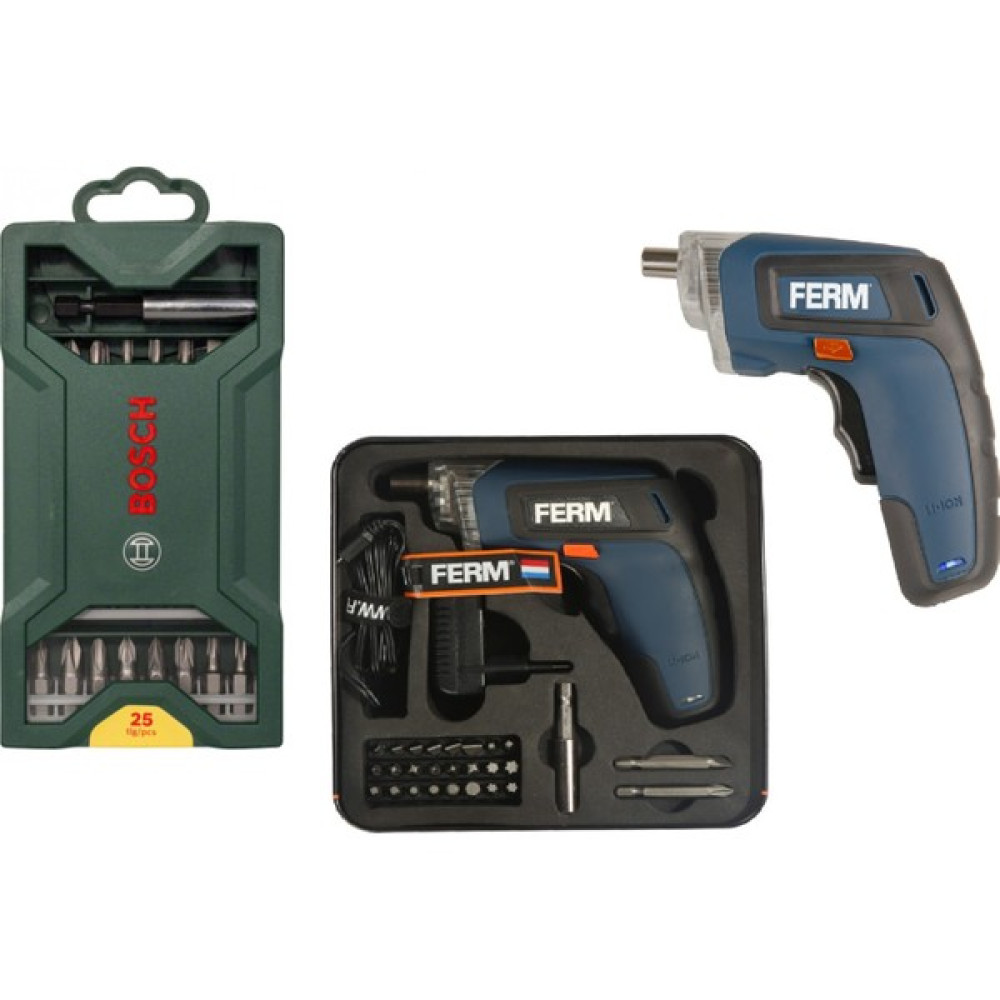 Ferm Power Cdm1132 Akülü Li-Ion Vidalama 3,6v 1,3ah Bosch 25 Parçalı x -Line Vidalama Seti Elektrikli El Aletleri Fiyatı
