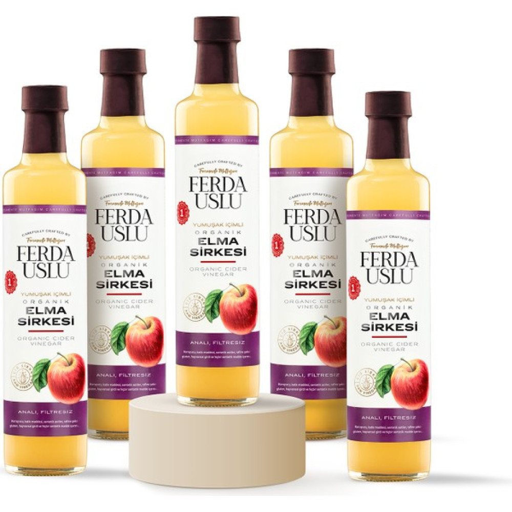 Fermente Mutfağım Organik Içimlik Elma Sirkesi - Doğal Fermantasyon 1 Yıl Dinlendirilmiş Apple Cider Vinegar 5 Adet x 500 ml Sos Fiyatı
