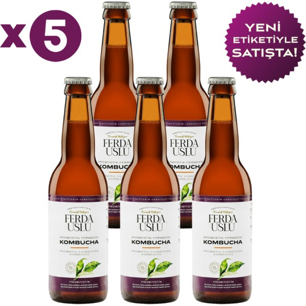 Fermente Mutfağım Organik Kombucha Çayı 5 x 330 ML Diğer Fiyatı