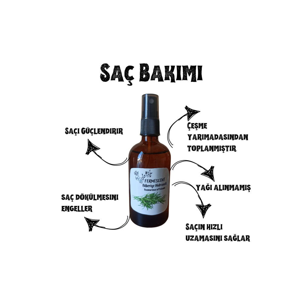 Fermescent Biberiye Suyu - Hidrosolü - Saç Bakımı - Dökülme Karşıtı - Hızlı Uzama - Özel Ürün - Rosemary Cilt ve Yüz Bakımı Fiyatı