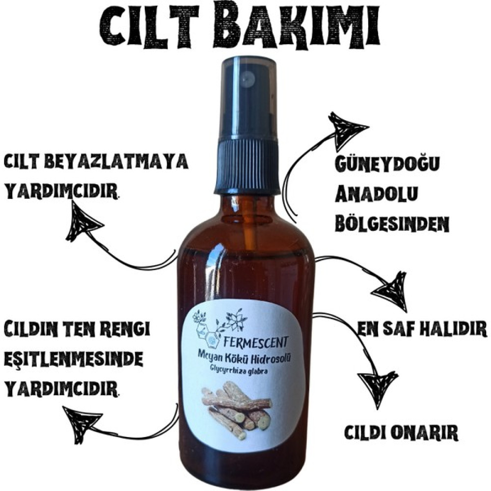 Fermescent - Meyan Kökü Hidrosolü / Suyu - Cilt Lekeleri - Cilt Beyazlatma Cilt Temizleme ve Peeling Fiyatı