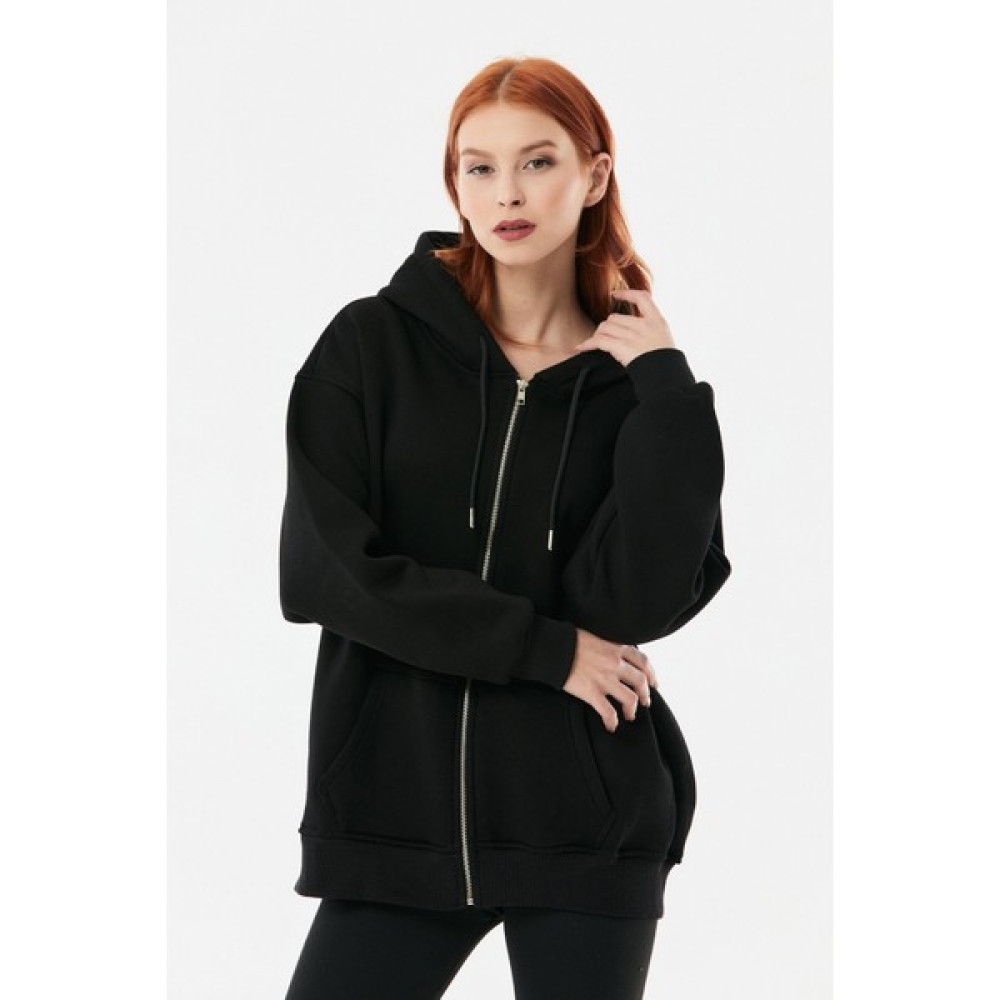 Fermuarlı Kapüşonlu Oversize Sweatshirt Bayan Sweatshirt Fiyatı