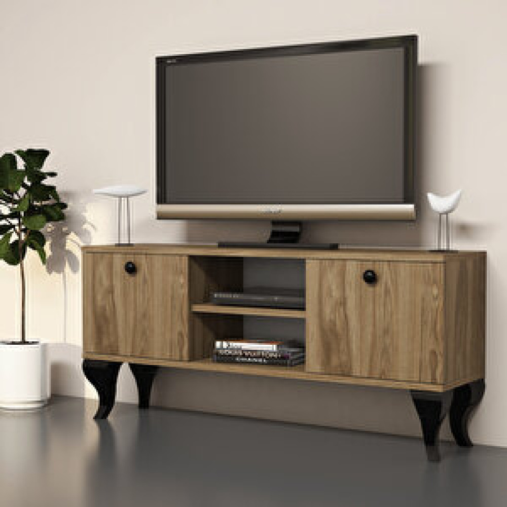 Ferniso Çam Modern Ayak Tv Sehpası 120 Cm Tv Ünitesi / Sehpası Fiyatı