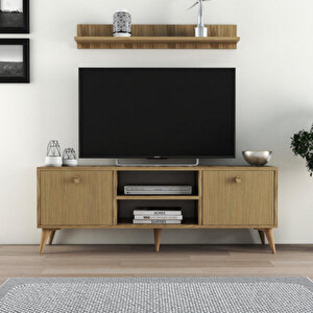 Ferniso Ferni̇so 138 Cm Tv Ünitesi Çizgili Kapak Televizyon Sehpası Tv Ünitesi / Sehpası Fiyatı