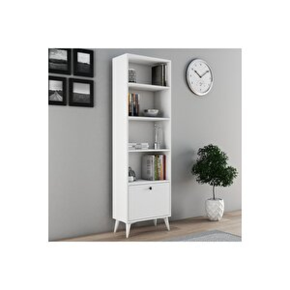 Ferniso Tek Kapaklı Kitaplık Beyaz Beyaz Kitaplık Fiyatı